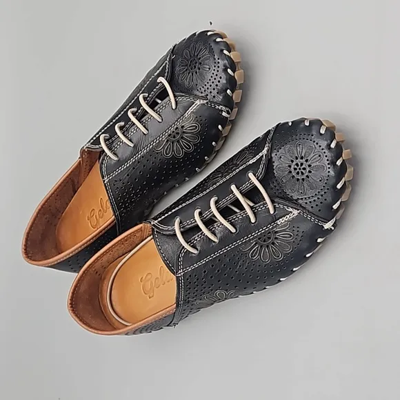 Gelato black Women's Leather Shoes 35 US 5 multi color