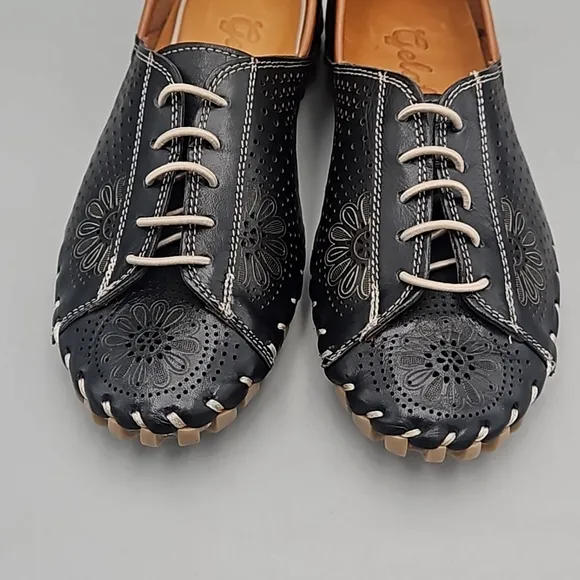 Gelato black Women's Leather Shoes 35 US 5 multi color