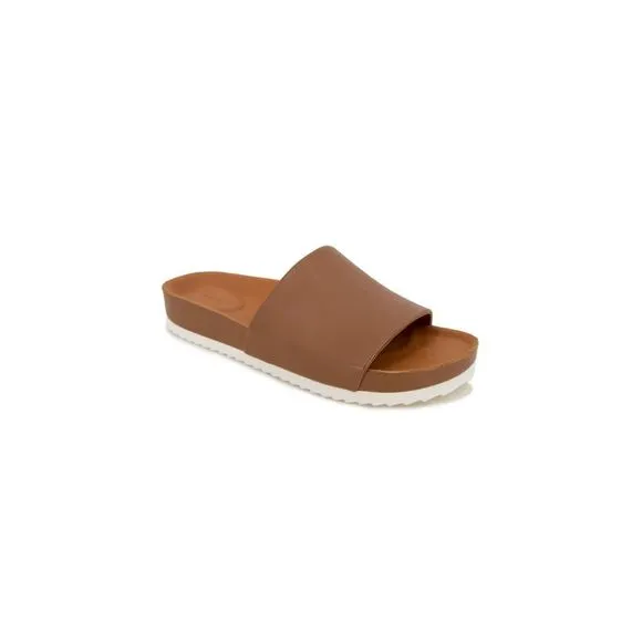 GENTLE SOULS KENNETH COLE Mens Brown Montauk Platform Slide Sandals Shoes 9
