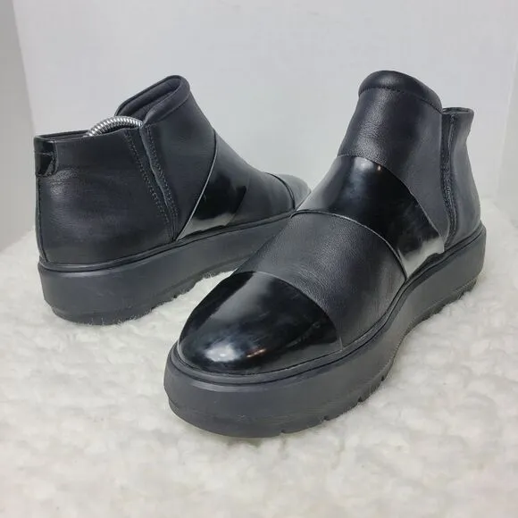 Geox Respira  Kaula Women's Size 9.5 Black Leather Sneaker Shoes