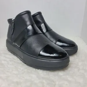 Geox Respira  Kaula Women's Size 9.5 Black Leather Sneaker Shoes
