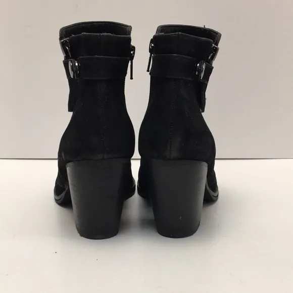 GIANNI Bini Black Heeled Zip Up Boots Size 6.5