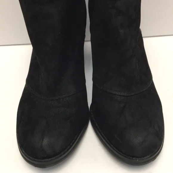 GIANNI Bini Black Heeled Zip Up Boots Size 6.5
