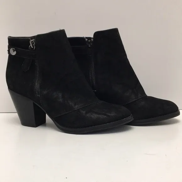 GIANNI Bini Black Heeled Zip Up Boots Size 6.5