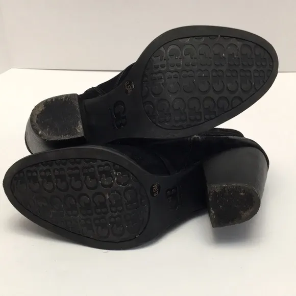 GIANNI Bini Black Heeled Zip Up Boots Size 6.5