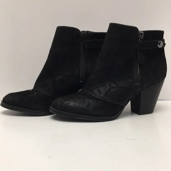 GIANNI Bini Black Heeled Zip Up Boots Size 6.5