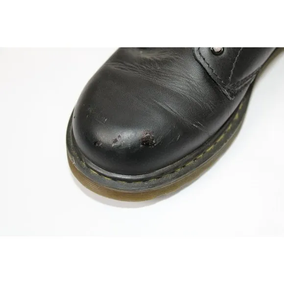 Girls Size 4 Dr. Martens Black Tied Combat Boots