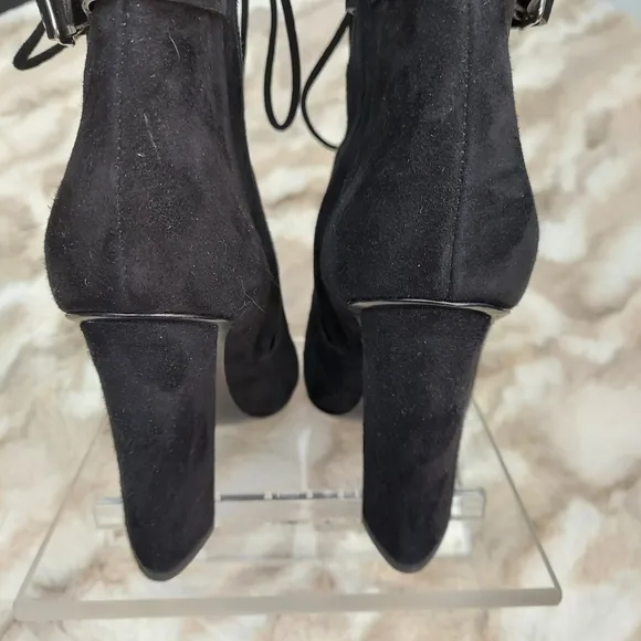 Giuseppe Zanotti Nero Lace-up Ankle Boots, sz 7.5