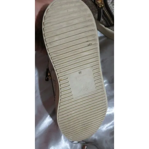 Giuseppe Zanotti Python Embossed Italian Leather Devon Skate Shoes Sneakers 39