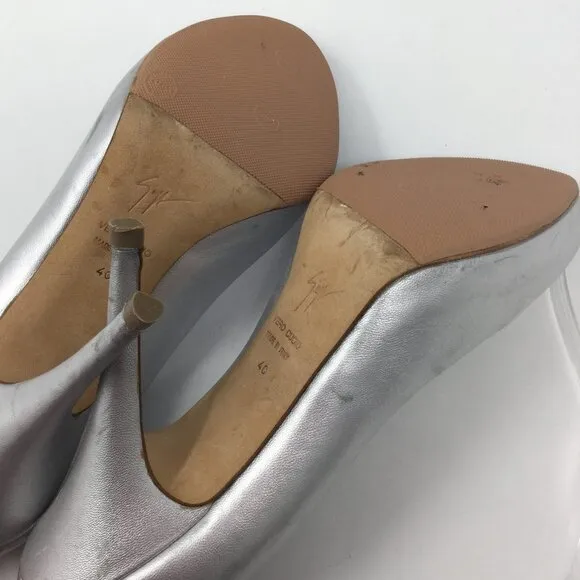 Giuseppe Zanotti Rhinestone Peep Toe Heels 40