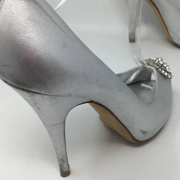 Giuseppe Zanotti Rhinestone Peep Toe Heels 40