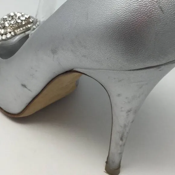 Giuseppe Zanotti Rhinestone Peep Toe Heels 40