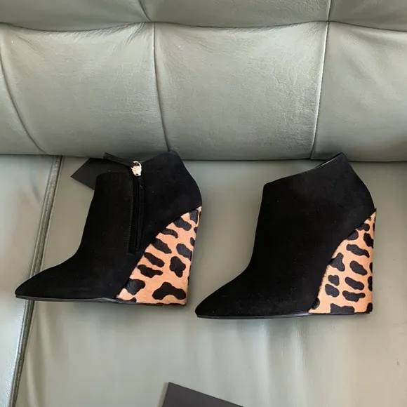Giuseppe Zanotti  Suede Ankle Boots  with Leopard Print