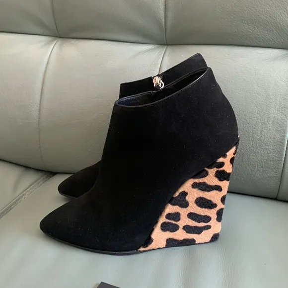 Giuseppe Zanotti  Suede Ankle Boots  with Leopard Print