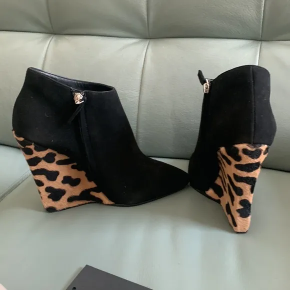 Giuseppe Zanotti  Suede Ankle Boots  with Leopard Print