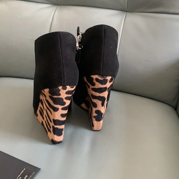 Giuseppe Zanotti  Suede Ankle Boots  with Leopard Print