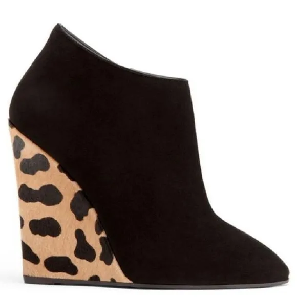 Giuseppe Zanotti  Suede Ankle Boots  with Leopard Print
