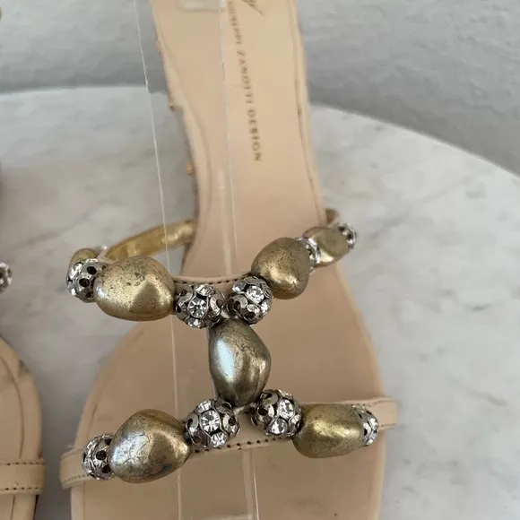 Giuseppe Zanotti Woven Wedge Heel Sandal Size 41