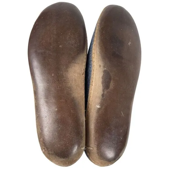 Glerups men’s size 47-13 blue denim 100% felted thick wool slipper boots