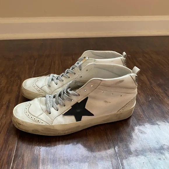 Golden Goose White and Black Men's Sneakers