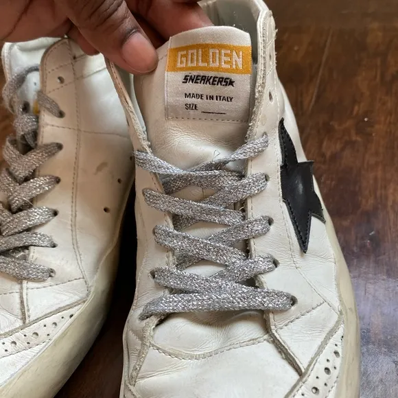 Golden Goose White and Black Men's Sneakers