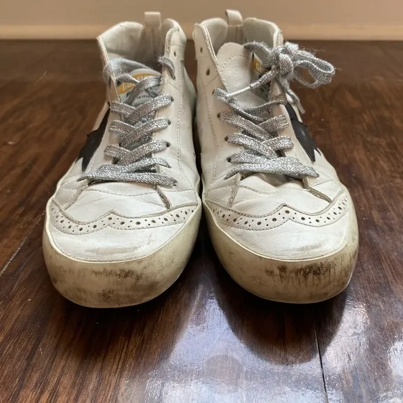 Golden Goose White and Black Men's Sneakers