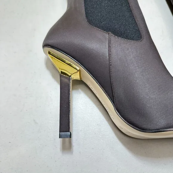 Good American High Kickstand Neoprene Bootie Chocolate Women's Size 6.5 NWB