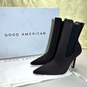 Good American High Kickstand Neoprene Bootie Chocolate Women's Size 6.5 NWB