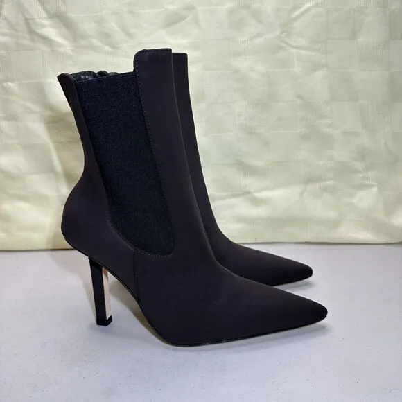 Good American High Kickstand Neoprene Bootie Chocolate Women's Size 6.5 NWB
