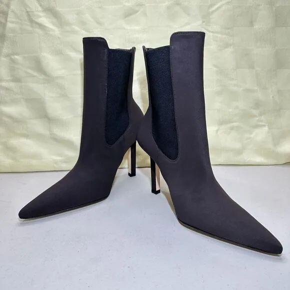 Good American High Kickstand Neoprene Bootie Chocolate Women's Size 6.5 NWB