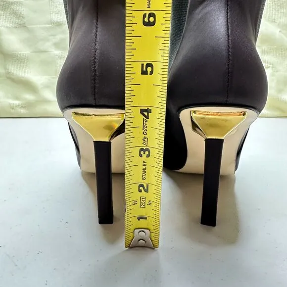 Good American High Kickstand Neoprene Bootie Chocolate Women's Size 6.5 NWB