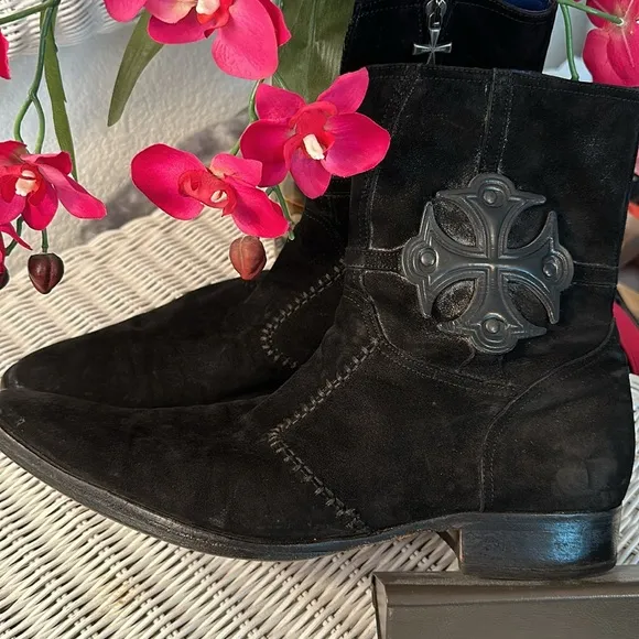 GORGEOUS MARK NASON SUEDE ANKLE BOOT. Jet Black. Size 12. EXCELLENT CONDITION!
