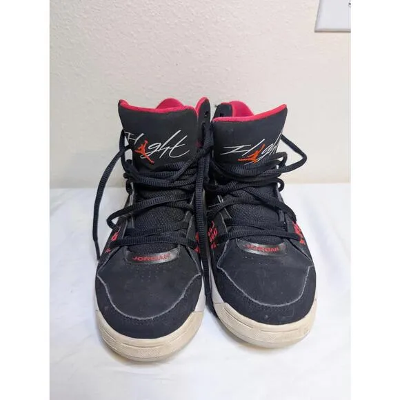 Great Condition Air Jordan Flight Sneakers Size 5.5 Youth Black and Red