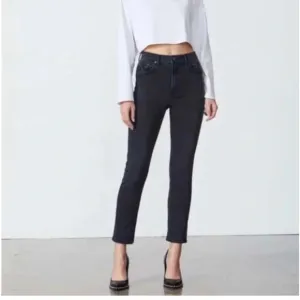 GRLFRND Denim Reed Skinny Jeans Black Rain Womens 29 High Waist Ankle Classic