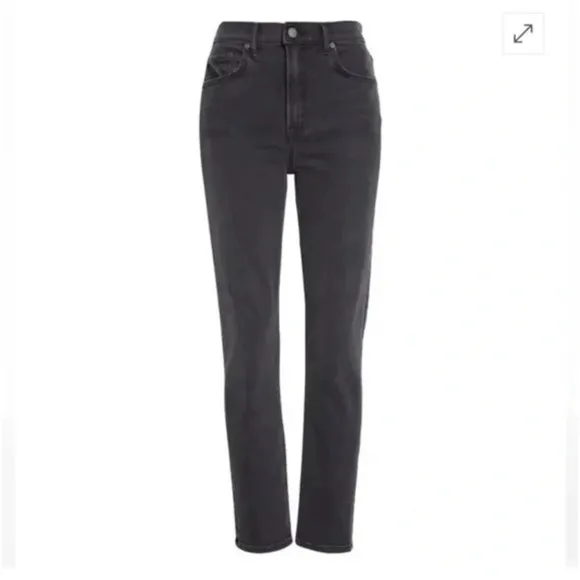 GRLFRND Denim Reed Skinny Jeans Black Rain Womens 29 High Waist Ankle Classic