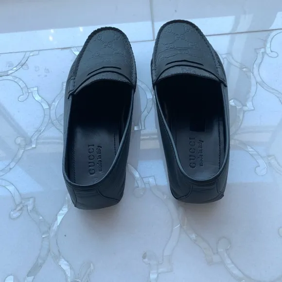Gucci Black Loafers Classic Slip-On Shoes