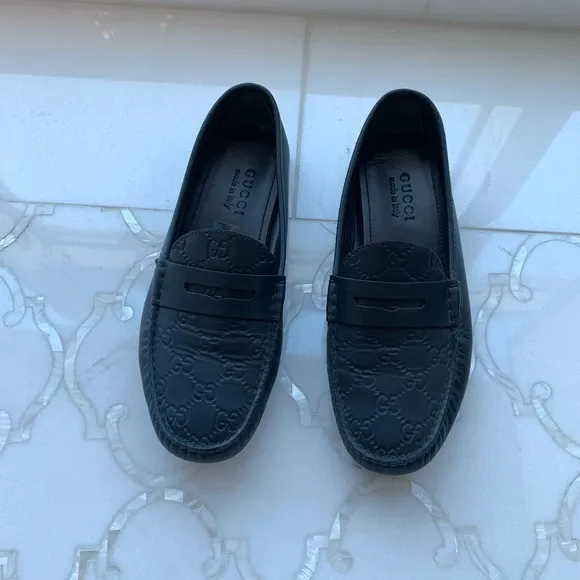 Gucci Black Loafers Classic Slip-On Shoes