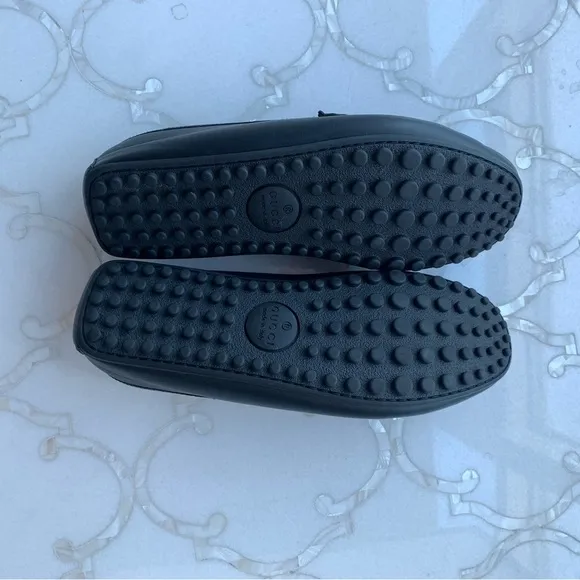 Gucci Black Loafers Classic Slip-On Shoes