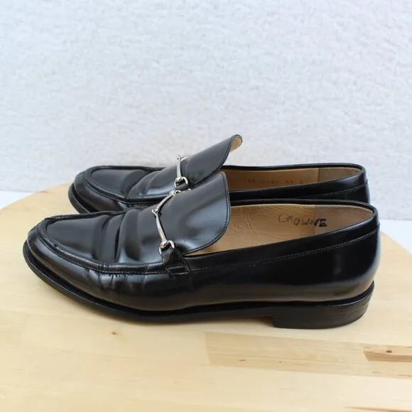 Gucci Horsebit Loafer Womens Size 36 C Black Leather Slip On Designer