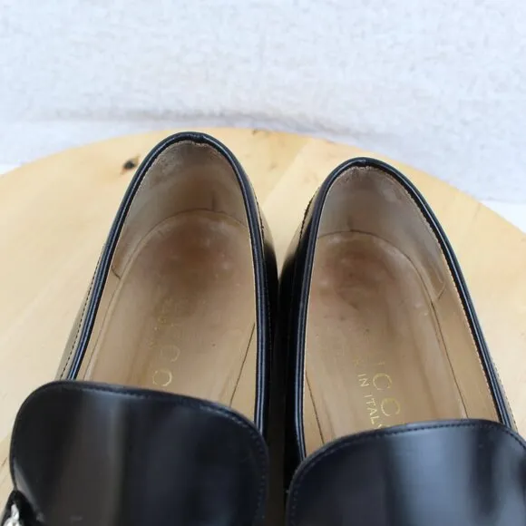 Gucci Horsebit Loafer Womens Size 36 C Black Leather Slip On Designer