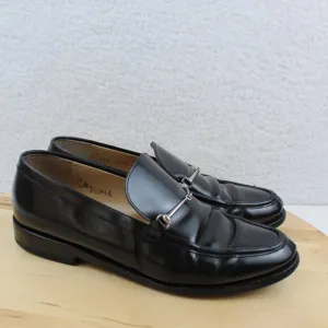 Gucci Horsebit Loafer Womens Size 36 C Black Leather Slip On Designer