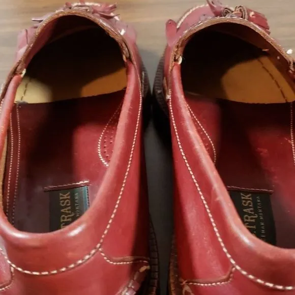 Handsome H.S. TRASK‎ Kiltie Tassel Slip-On Loafers Vibram Soles Handmade 13