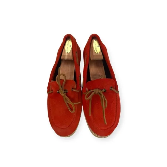 Hanks Brand 𖤐 Alpargatas Max Naranja Boat Shoe Espadrille 𖤐 Orange Suede 𖤐 42