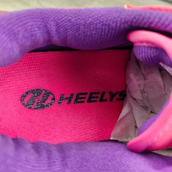 Heelys Pro 20 Skate Girl Size Y2 (EU 33) Pink White Lilac Shoes NIB