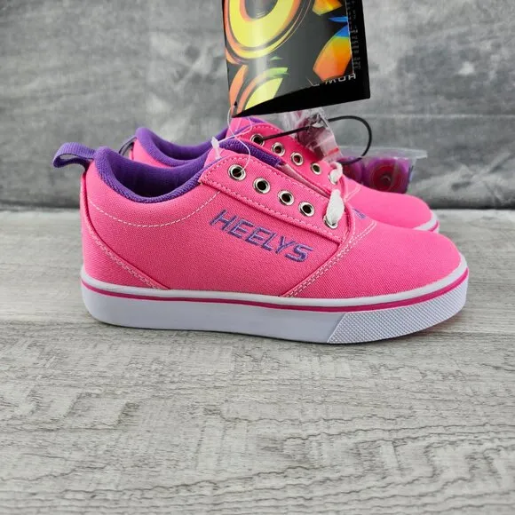 Heelys Pro 20 Skate Girl Size Y2 (EU 33) Pink White Lilac Shoes NIB