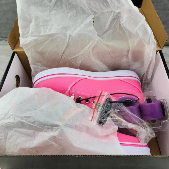 Heelys Pro 20 Skate Girl Size Y2 (EU 33) Pink White Lilac Shoes NIB