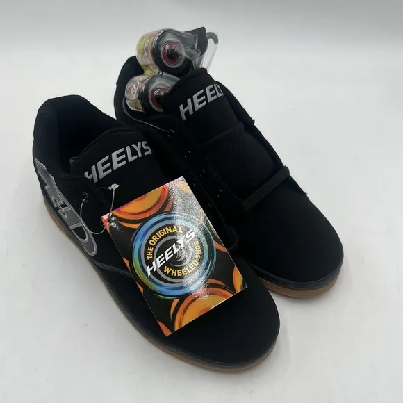 Heelys Shoes Mens 12 Black Propel 2.0 Gum Wheel Skate Sneakers
