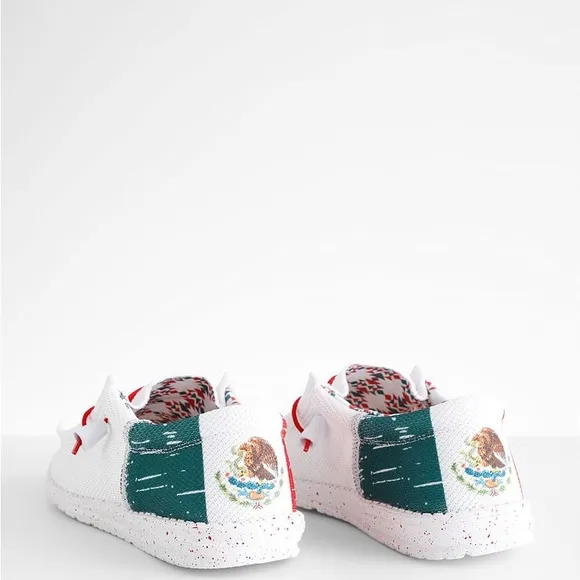 Hey Dude Mexican Flag Wally Funk Break Hola Hecho Mexico HTF Shoes Size M9 W11