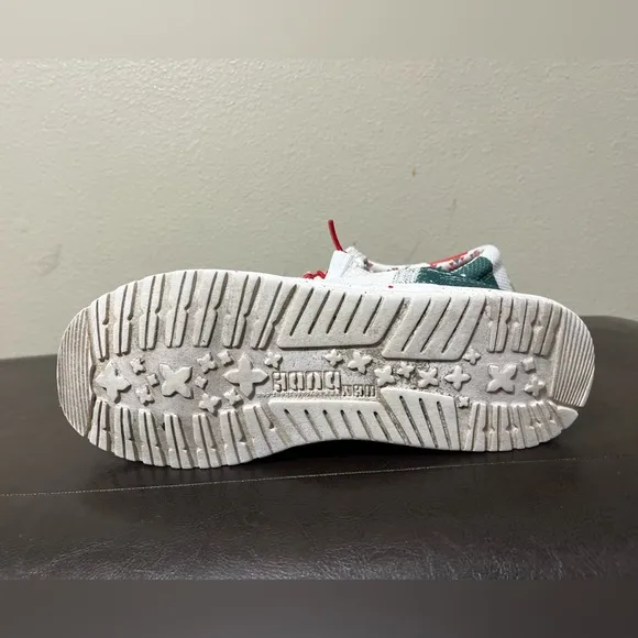 Hey Dude Mexican Flag Wally Funk Break Hola Hecho Mexico HTF Shoes Size M9 W11