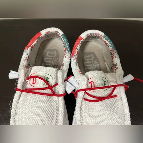 Hey Dude Mexican Flag Wally Funk Break Hola Hecho Mexico HTF Shoes Size M9 W11